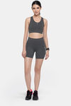 Amante High Rise Cycling Shorts - Gray Pinstripe — thumbnail 5